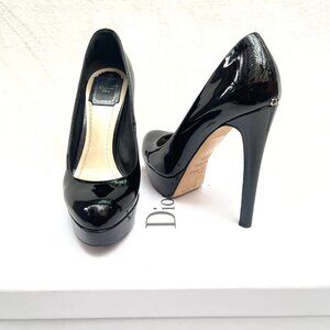 Christian Dior Miss Dior platform patent leather black pumps 7,5